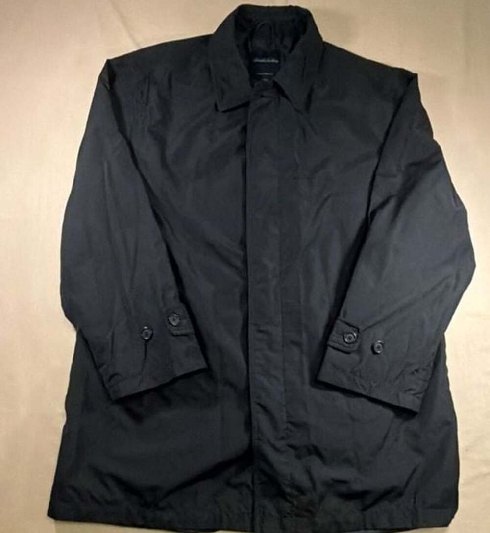 Brooks Brothers Jacket Size L Black Trench Coat Raincoat